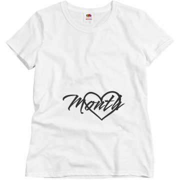 Mommy Tee Junior Fit Bella Sheer Longer Length Rib Tee