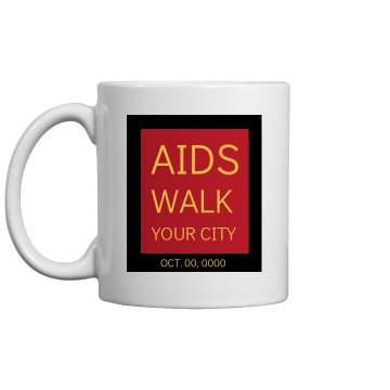 Aids Awareness Walk Promo 11oz Ceramic Coffee Mug