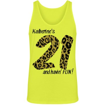 21st Birthday Fun Unisex American Apparel Neon Tank