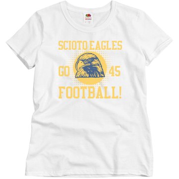 Scioto Eagles Football Junior Fit Brightline 3/4 Sleeve Jersey Tee