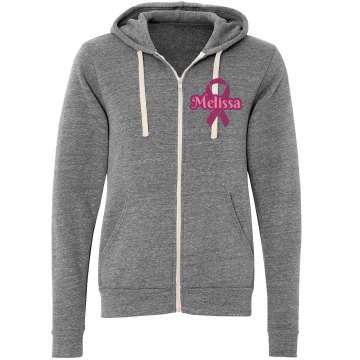 Breast Cancer Hoodie Unisex Canvas Triblend Zip Hoodie