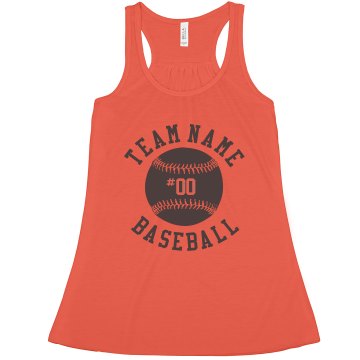 Orange Baseball Mom Misses Bella Flowy Lightweight Tank