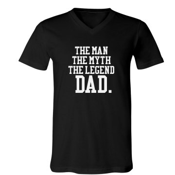 Man, Myth, Legend Unisex Canvas V-Neck Jersey Tee