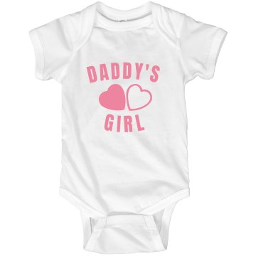 Daddys Girl Infant Rabbit Skins Lap Shoulder Creeper