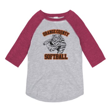 Tiger Softball Ringer Youth Anvil Ringer Tee