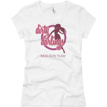 Dirty Darlings Mud Run Junior Fit Basic Bella Favorite Tee