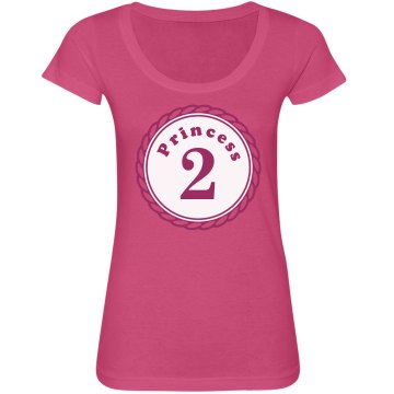 Princess Number Two Junior Fit Bella Sheer Longer Length Scoopneck Tee