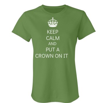 Portland Keep Calm On It Junior Fit Bella Crewneck Jersey Tee