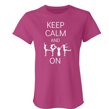 Keep Calm & Love On Junior Fit Bella Sheer Longer Length Rib Tee