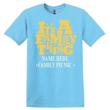 Family Thing Picnic Unisex Gildan Heavy Cotton Crew Neck Tee
