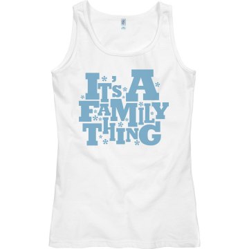 It's A Family Thing Junior Fit Bella 1x1 Rib Ringer Tee