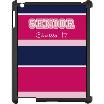 Senior Custom iPad Case Black iPad Snap-on Case