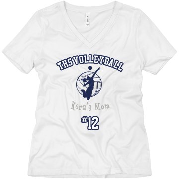 THS Volleyball Tee Misses Relaxed Fit Anvil V-Neck Tee
