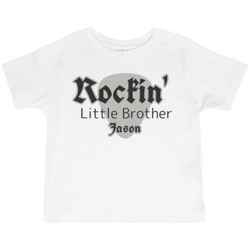 Rockin' Little Brother Toddler American Apparel 3/4 Sleeve Baseball Tee
