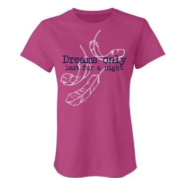 Dreams Last For A Night Junior Fit Bella Sheer Longer Length Rib Tee