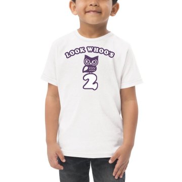 Look Whoo's 2 Toddler Gildan Ultra Cotton Crew Neck Tee