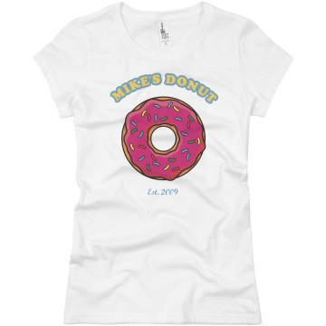 Hot Dog/Donut Couples Tee Junior Fit Basic Bella Favorite Tee