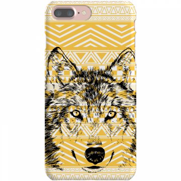 Aztec Wolf iPhone Case Plastic iPhone 5 Case White 