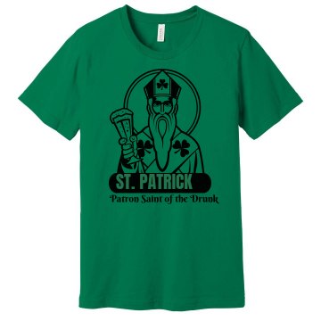 Patron Saint Of The Drunk Unisex Gildan Heavy Cotton Crew Neck Tee