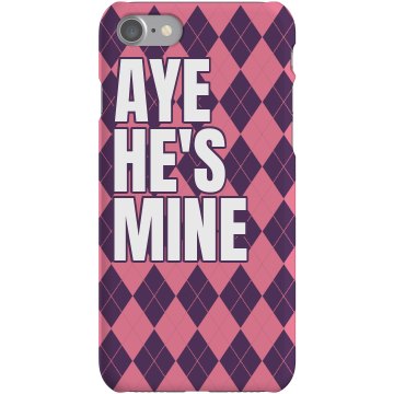 Aye He's Mine iPhone Case Plastic iPhone 5 Case White 