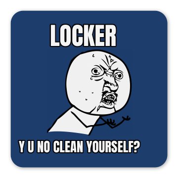 Y U NO Locker Magnet Square Magnet