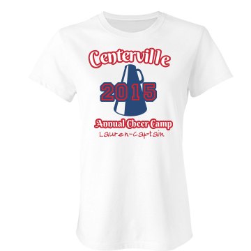 Cheer Camp Tee Junior Fit Bella Sheer Longer Length Rib Tee