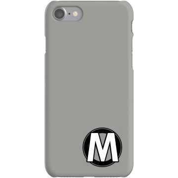 Custom M Monogrammed Case Plastic iPhone 5 Case White 
