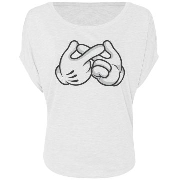 LA Fashion Top Misses Bella Flowy Draped Sleeve Dolman