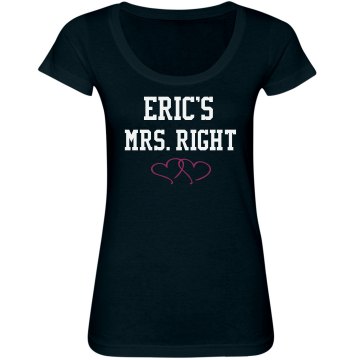 Eric's Mrs. Right Junior Fit Bella Sheer Longer Length Rib V-Neck Tee 