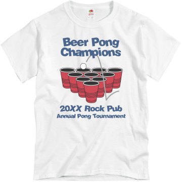 Pong Champion Tee Unisex Basic Gildan Heavy Cotton Crew Neck Tee