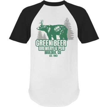Green Beer Brewery Unisex Anvil Ringer Tee