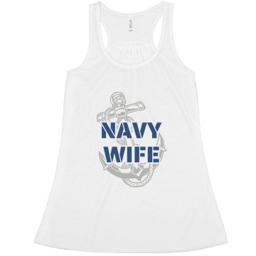 Navy Wife Tank Misses Bella Flowy Lightweight Tank