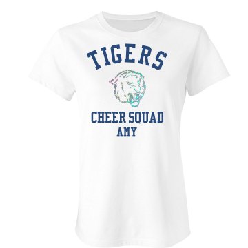 Tigers Cheer Squad Junior Fit Bella Sheer Longer Length Rib Tee