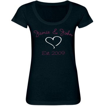 Jamie & John Junior Fit Bella Sheer Longer Length Scoopneck Tee