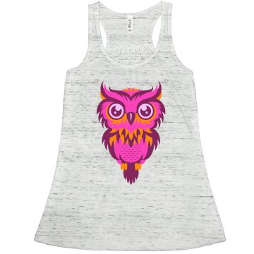 Colorful Owl  Misses Bella Flowy Lightweight Tank