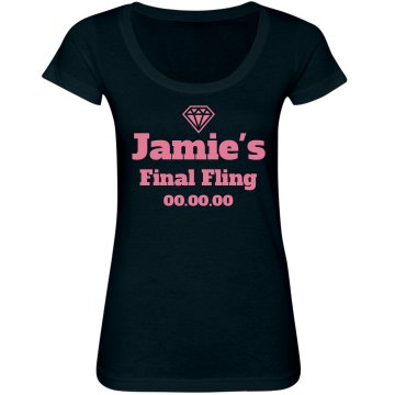 Final Fling Junior Fit Bella Sheer Longer Length Scoopneck Tee