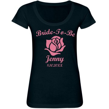 Bride To Be Junior Fit Bella Sheer Longer Length Scoopneck Tee
