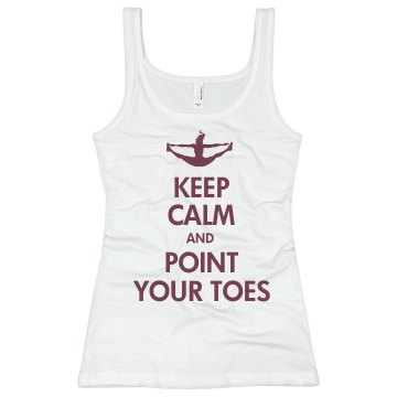 Keep Calm Cheerleading Junior Fit Basic Bella 2x1 Rib Tank Top