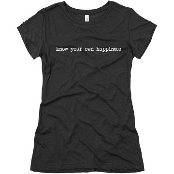 Happiness Quote Junior Fit Bella Triblend Tee