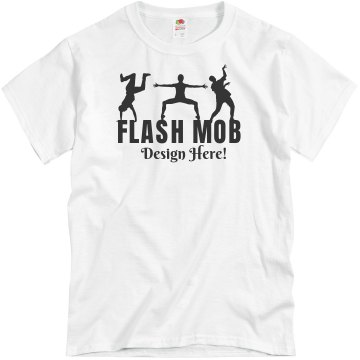 Flash Mob Design Unisex Basic Gildan Heavy Cotton Crew Neck Tee