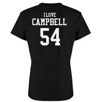 Joe's #1 Fan w/ Back Junior Fit Bella Sheer Longer Length Rib Tee
