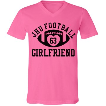 Football Girlfriend Junior Fit Bella 1x1 Rib Ringer Tee