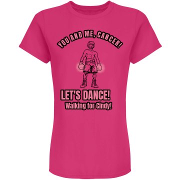 Let's Dance Breast Cancer Junior Fit American Apparel Fine Jersey Tee