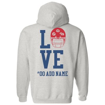 Love Football Zip Unisex Gildan Heavy Blend Full Zip Hoodie