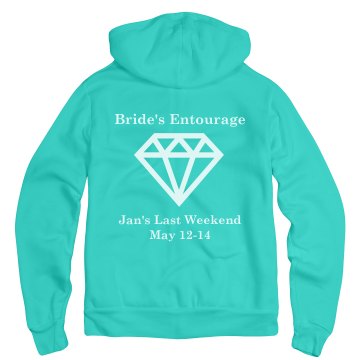 Brides Entourage with Bck Unisex Gildan Heavy Blend Full Zip Hoodie