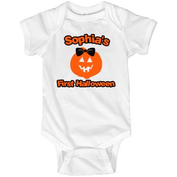 First Halloween Infant Rabbit Skins Lap Shoulder Creeper