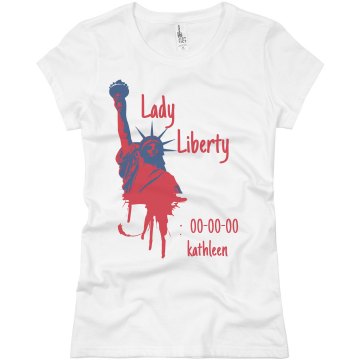 Lady Liberty Tee Junior Fit Basic Bella Favorite Tee
