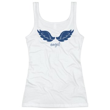 Angel Wings Tank Junior Fit Soffe 2x1 Rib Tank Top