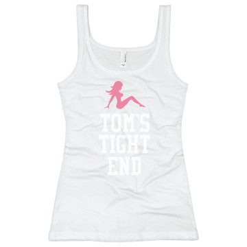 Tom's Tight End Junior Fit Bella Longer Length 1x1 Rib Tank Top