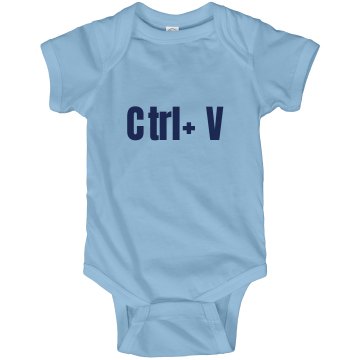 Ctrl+V Twins Onesie Infant Rabbit Skins Lap Shoulder Creeper